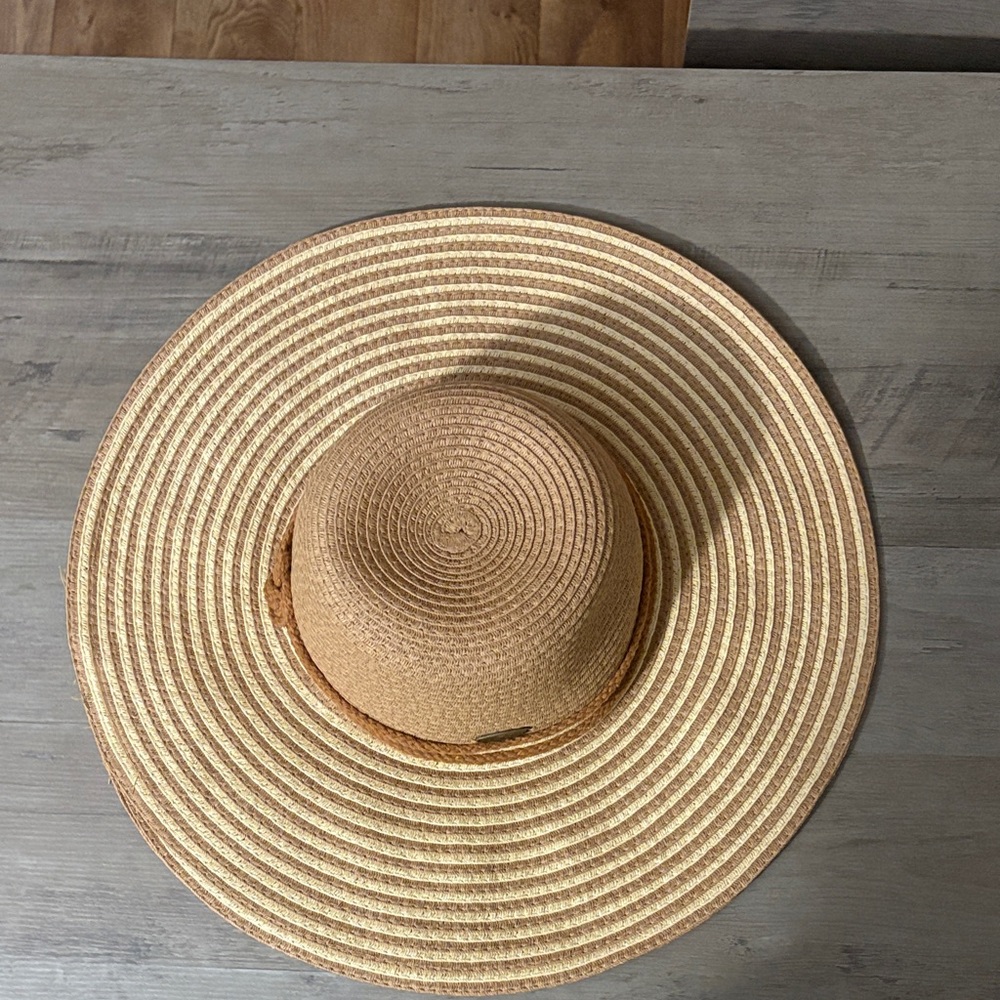 Panama Jack Wide Brim Straw Sun Hat preloved